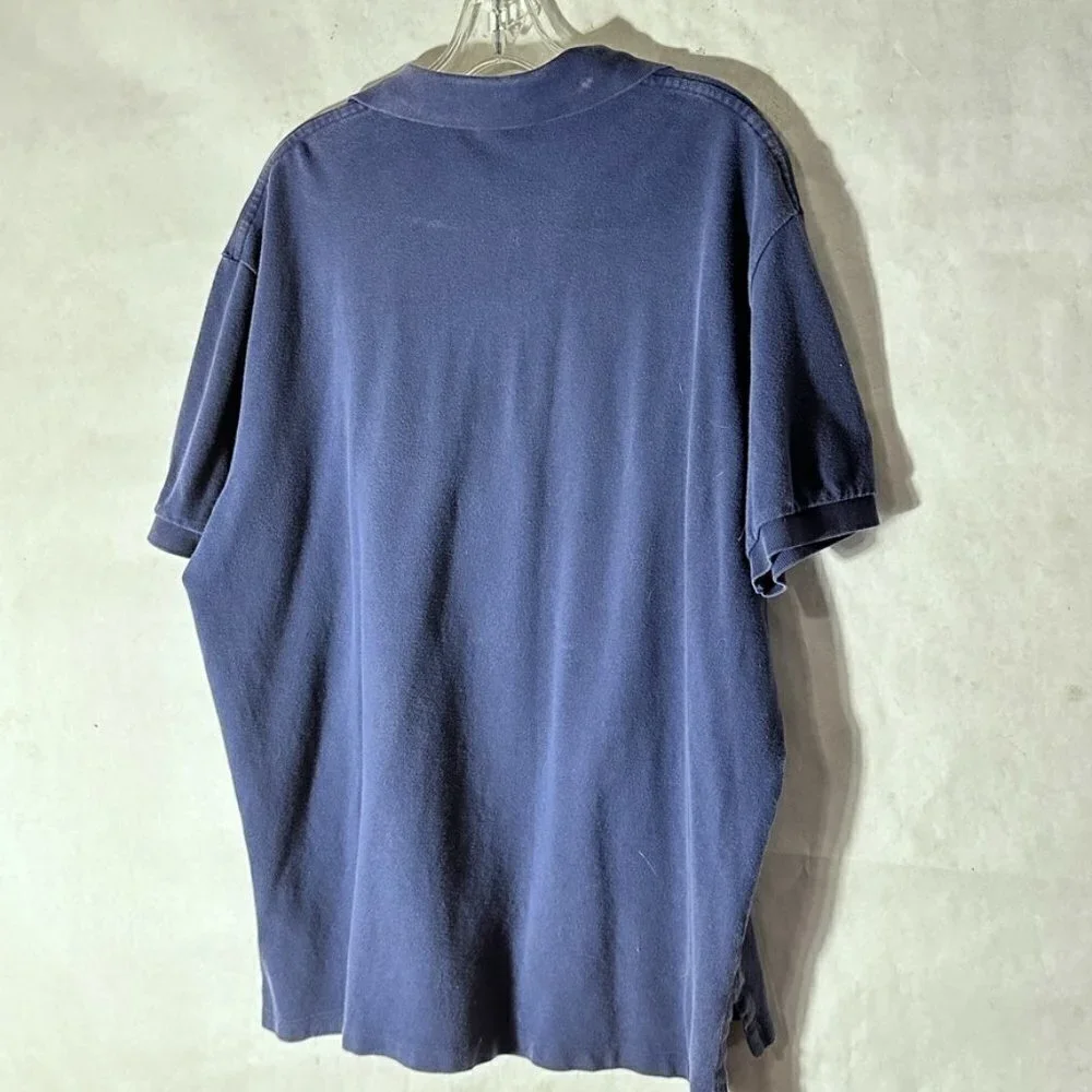 Ralph Lauren Polo Big Large Pony Vintage Shirt Horse BLue Jockey VTG XL